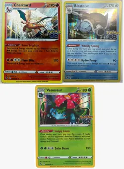 Pokemon Go Charizard 010 Blastoise 017 Venusaur 003 holo NM LP - Image 1
