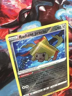Pokemon TCG Radiant Jirachi 120/195 Silver Tempest Shiny Holo Rare Raw Card - Image 2