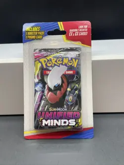 Pokemon Sun & Moon Unified Minds Booster Pack + 1 Promo Card Sealed - Image 1