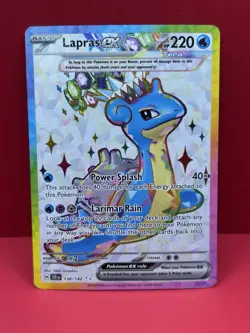 Pokemon Card Lapras Ex 158/142 Stellar Crown Sr P0119 - Image 1