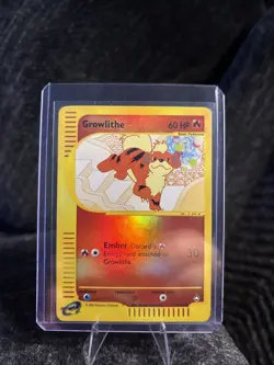 Pokemon TCG Growlithe Reverse Holo Card 51/147 Aquapolis 2002 - LP - Image 1