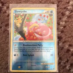 Pokemon TCG Slowpoke 66/90 Reverse Holo Undaunted Light Play LP Card - Image 1
