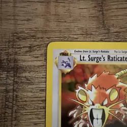 Pokemon TCG - Lt. Surge's Raticate 1st Edition Gym Heroes 51/132 Uncommon NM - Image 2