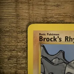 Brock's Rhyhorn 70/132 1st Edition Gym Heroes Common 2000 Pokemon TCG WOTC NM - Image 2