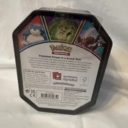 Pokemon Snorlax Mighty Mysterious Tin 2021 Factory Sealed Knock Out PKMN NEW - Image 3