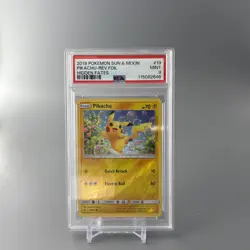 2019 Pokemon Sun & Moon Hidden Fates Pikachu Reverse Holo Foil #19 PSA 9 - Image 1