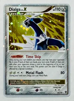 2008 Pokemon Diamond & Pearl 105/106 Dialga LV. X Great Encounters Holo Mint !! - Image 1