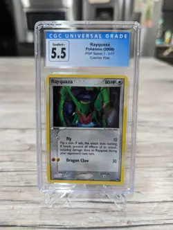 CGC 5.5 Pokemon RAYQUAZA Holo Rare POP Series 1 #3/17 Nintendo Promo - Image 1