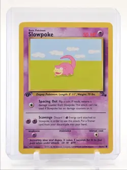 SLOWPOKE 1999 POKEMON ORIGINAL FOSSIL 1ST EDITION COMMON 55/62 Q3423 - Image 1