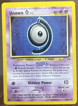 Unown Variety 12 Pack - Neo Discovery / Revelation: B, D, E, I, K, N, U -Pokemon - Image 5