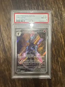 2024 POKEMON SSP EN-SURGING SPARKS ILLUSTRATION RARE #197 CERULEDGE PSA 8 - Image 1