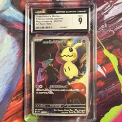 Pokemon Team Rocket's Mimikyu 205/193 Art Rare Holo CGC 9 Mega Dream Japanese 2… - Image 1