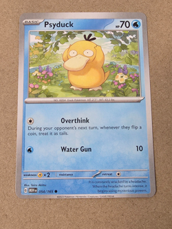 Miscut Psyduck 054/165 Sv: Scarlet & Violet 151 Regular Base Pokemon TCG - Image 1