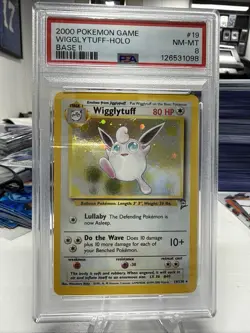 2000 Pokemon Game Wigglytuff - Holo Base ll PSA 8 - Image 1