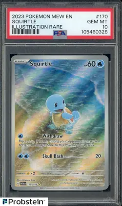 2023 Pokemon Mew En Illustration Rare #170 Squirle PSA 10 GEM MINT - Image 1