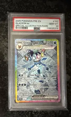 2025 Pokemon S&V Prismatic Evolutions Glaceon Ex SIR 150/131 PSA 10 Gem Mint 💎 - Image 1