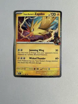 Team Rocket's Zapdos 070/182 GameStop Stamped Pokemon Promo - Image 1