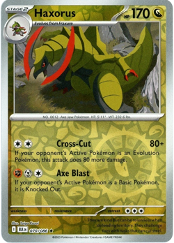 Haxorus (Reverse Holo) - 070/086 - Black Bolt - NM/M - Pokemon - English - Image 1