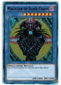 Magician of Black Chaos - YGLD-ENC01 - Ultra Rare - 1st Edition - Near Mint - Image 1