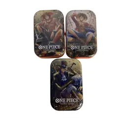 One Piece Tin Pack Set Vol 2 Set of 3 | TS-02 OP-13 | Factory Sealed | Bandai | - Image 1