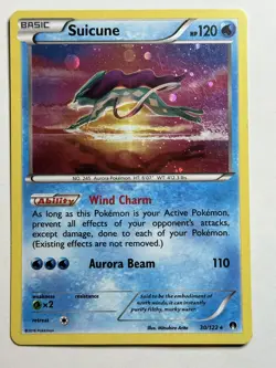 Suicune - 30/122 (Cosmos Holo) Blister Exclusives 030/122 MP-LP Pokemon Card - Image 1