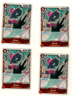 Set Of 4 Brook ST21-012 Foil Gear 5 EX Deck One Piece Trading Card - Image 3