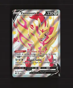 Zamazenta V SWSH293 Sword & Shield Full Art Black Star Promo Pokemon Card NM - Image 1