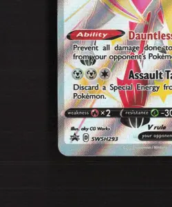 Zamazenta V SWSH293 Sword & Shield Full Art Black Star Promo Pokemon Card NM - Image 5