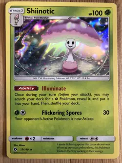 Shiinotic 17/149 - NM HOLO Sun & Moon - Pokemon TCG 2017 Rare Card - Image 1