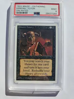 MTG Unlimited Demonic Tutor PSA 9 Sorcery Graded Mint Magic The Gathering - Image 3