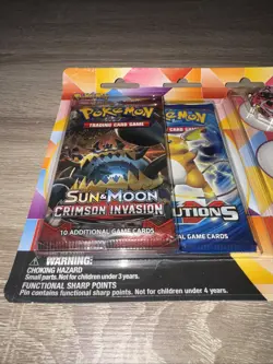 Pokemon XY Evolutions & Sun Moon Crimson Invasion Booster Packs Blister Pin Set - Image 3