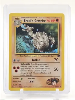 BROCK'S GRAVELER 2000 POKEMON GYM CHALLENGE UNCOMMON 34/132 Q3423 - Image 1
