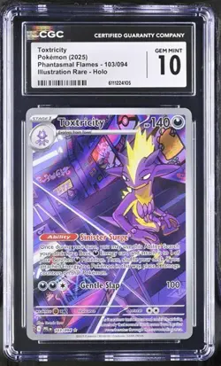 Pokemon Toxtricity 2025 Phantasmal Flames 103/094 Illustration Rare Holo CGC 10 - Image 1