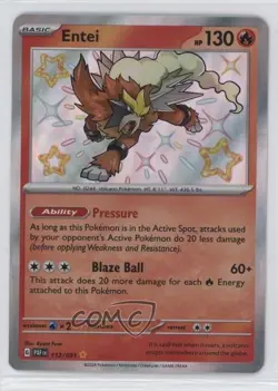 Shiny Rare - Entei Pokemon Scarlet & Violet Paldean Fates PAF #112 - Image 1