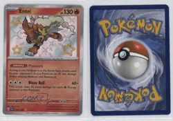 Shiny Rare - Entei Pokemon Scarlet & Violet Paldean Fates PAF #112 - Image 3