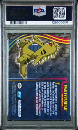 2001 TOPPS POKEMON JOHTO LEAGUE CHAMPIONS #248 TYRANITAR PSA 6 - Image 2