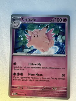 Pokemon TCG Cleffa Clefairy Clefable Cute Lot 7 Cards Psychic Fairy Regular - Image 2