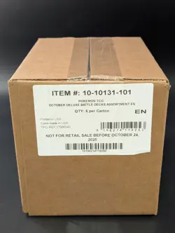 Pokemon Mega Battle Deck: Mega Gengar Ex and Mega Diancie Ex 6 Box Case Sealed - Image 1