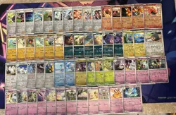 Pokemon Lot 57x Reverse Holo Cards Near Complete Paldean Fates Master Set - Image 1