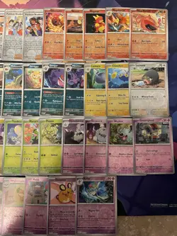Pokemon Lot 57x Reverse Holo Cards Near Complete Paldean Fates Master Set - Image 2