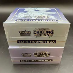 Pokemon TCG SWSH Chilling Reign Elite Trainer Box ART SET (2 ETB) - Image 4