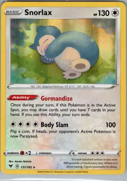 Snorlax 131/185 Holo SWSH04: Vivid Voltage - Pokemon Card - NM - Image 1
