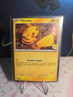 Pikachu 051/162 Pokemon Day 2026 30th Anniversary Stamped Promo Pokemon TCG NM - Image 1