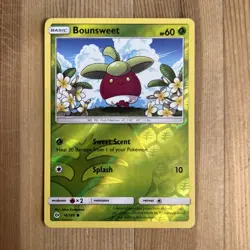 Pokemon TCG Bounsweet Sun & Moon Base Set 18/149 Reverse Holo Common - Image 1