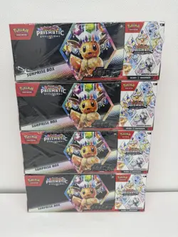 Pokemon Sam's Club Prismatic Evolutions Surprise Box + Booster Bundle Lot Of 4 - Image 1