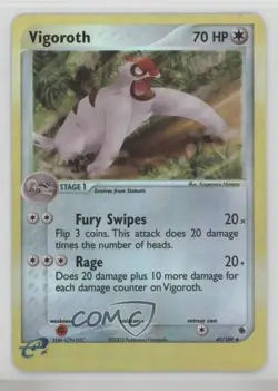 Vigoroth Reverse Foil Pokemon EX Ruby & Sapphire #47 2003 - Image 1