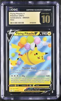 Pokemon Flying Pikachu V 2021 Celebrations 006/025 Holo CGC PRISTINE 10 - Image 1