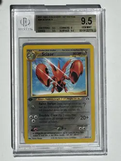 2001 Pokemon 1st Edition Neo Discovery Scizor #029 BGS 9.5 - Image 1