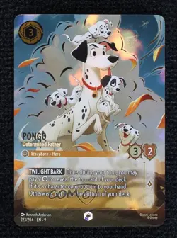 2025 Disney Lorcana - Fabled 9 Foil Enchanted Determine Father Pongo #223 - Image 1