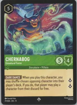Disney Lorcana Winterspell (11) #77/204 Chernabog - Unnatural Force - Image 1